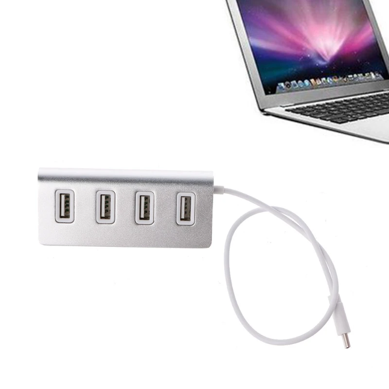 1 комплект Алюминий 4 Порты и разъёмы USB 2,0 док-станция USB 3,1 Тип C кабель-переходник для iMac MacBook Air высокого Скорость