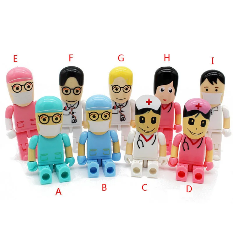 Mini doctors Usb Flash Drive Real Capacity Doctor Nurse Shape 8G/16G/32G/64G Memory stick | Компьютеры и офис