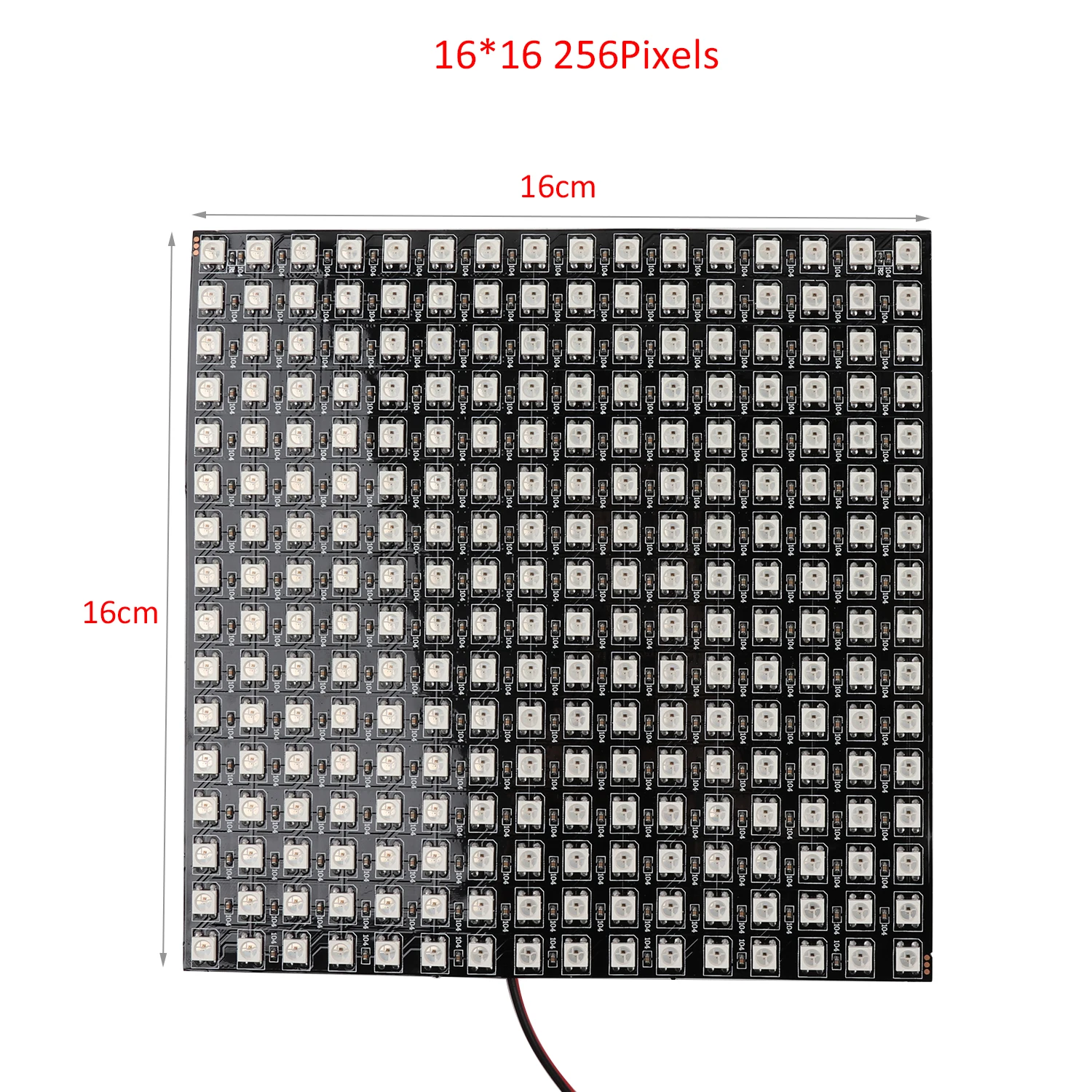 WS2812 матрица DC5V светодиодный модуль 256 пикселей цифровая Гибкая светодиодный панель индивидуально Адресуемая 5050 RGB WS2812B светодиодный светильник JQ