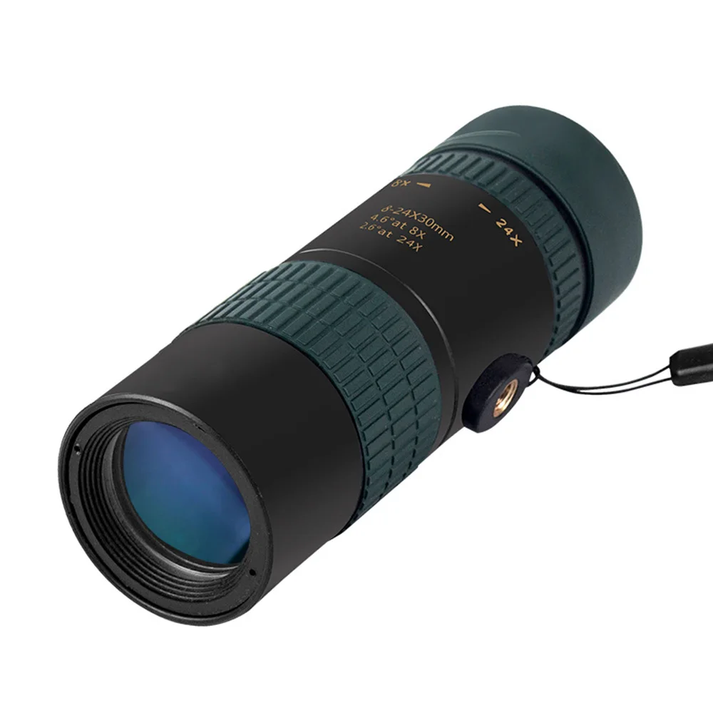 8 24X30 HD Portable Continuous Zoom Monocular Telescope for Outdoor Travelling Hunting Camping