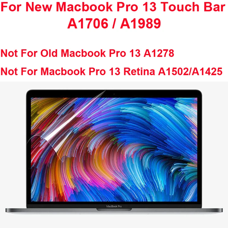 10 шт. прозрачная защитная пленка для экрана macbook Pro 13 Touch Bar A1706 A1989 A2159 macbookpro 3| |