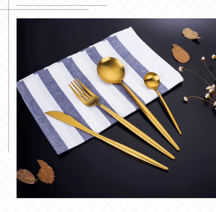 4pcs/set Portugal Stainless Steel Cutlery Set knife fork