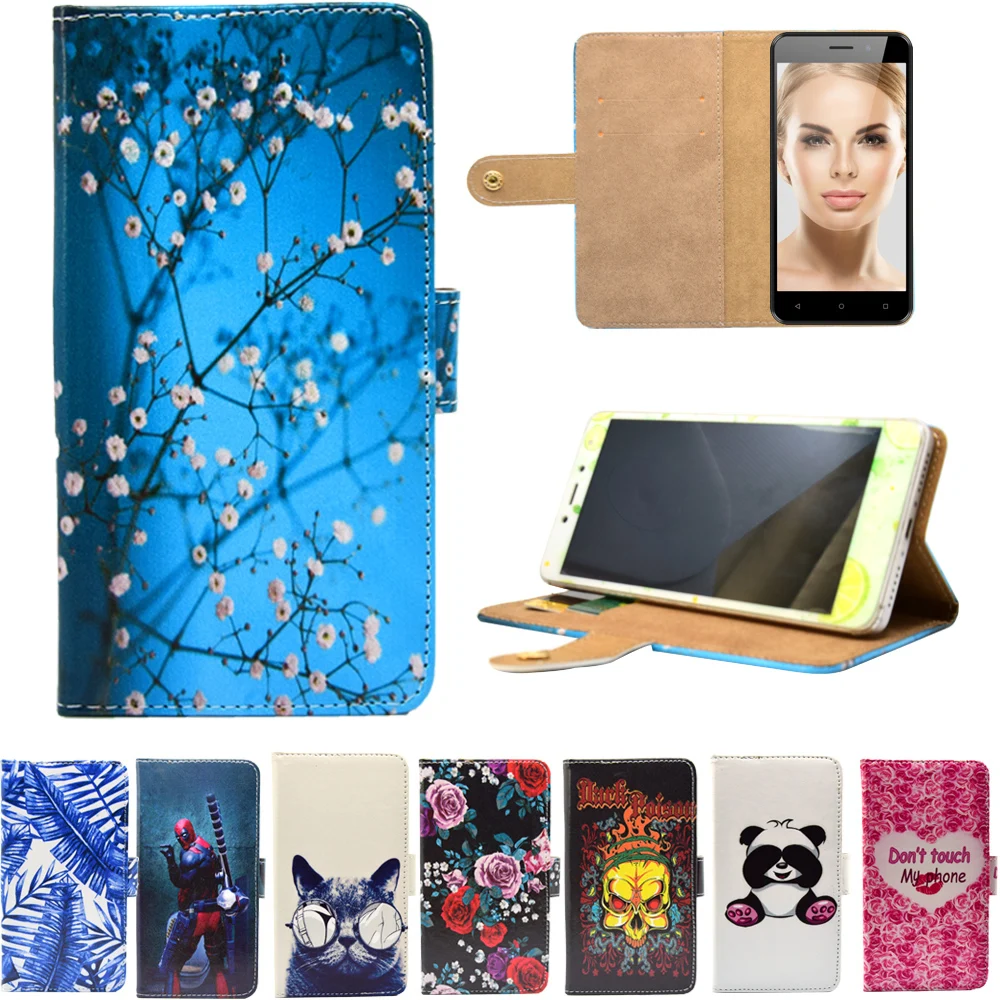 

PU Leather Phone Case Cartoon Cases Flip Wallet Stand Cover for INOI 2 Lite 2