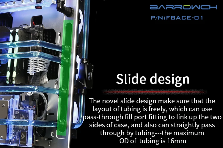 Barrowch Mobula простая интегрированная модульная панель чехол, охлаждающий узел воды петля Чехол DIY FBACE-02