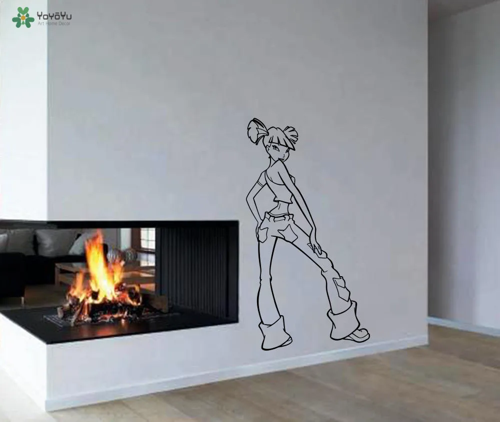 

YOYOYU Wall Decal Vinyl Art Home Decor Sticker Wall Mural Stylish Girl Jeans Beauty Fashion Wall Decal Poster YO542