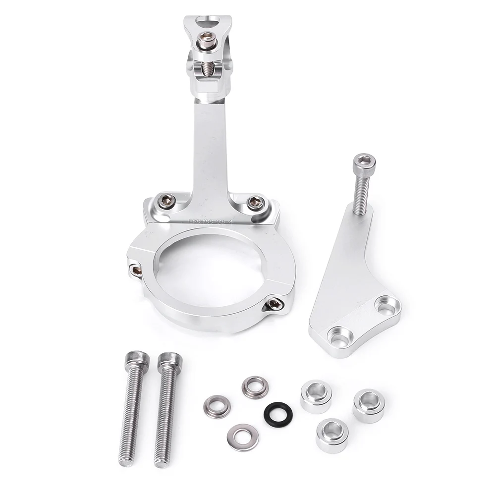 For Kawasaki ER6N ER-6N Steering Damper Stabilizer Bracket Mounting Holder Kit Set 2006 2007 2008 Aluminum Motorbike Accessories