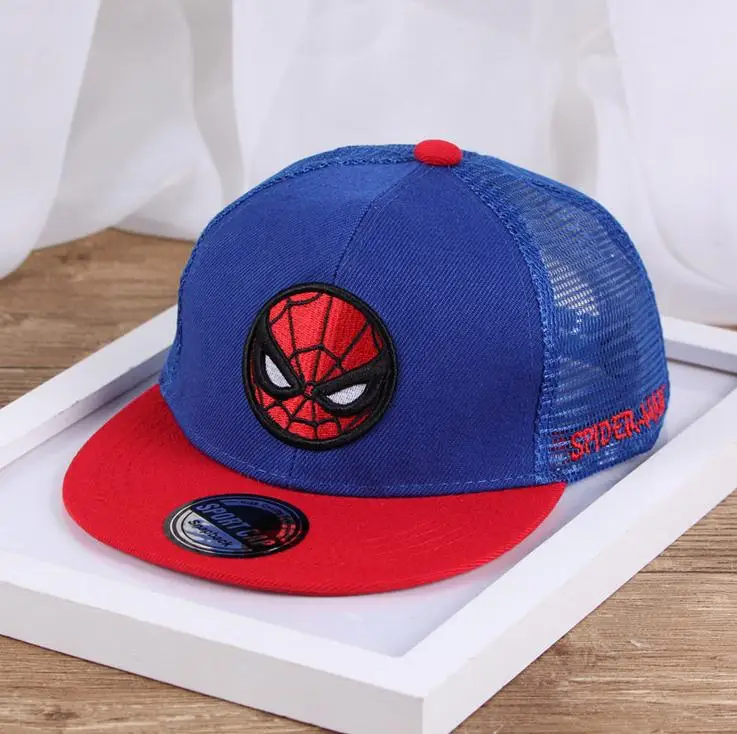 Spiderman 1 Doitbest/детская бейсбольная кепка в стиле хип-хоп, кепка с человеком-пауком, летняя детская солнцезащитная Кепка, сетчатые бейсболки для мальчиков и девочек 2-9 лет - Цвет: Spiderman 1