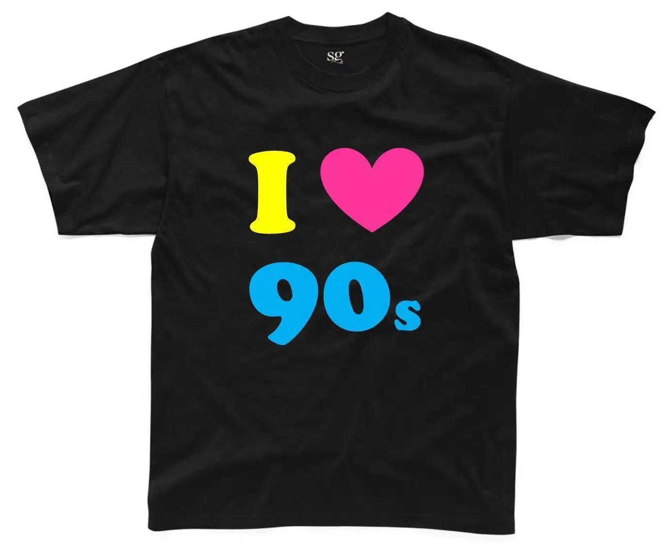Я люблю 90 s футболка мужская S-3XL черный наряд нарядное платье Футболка короткий