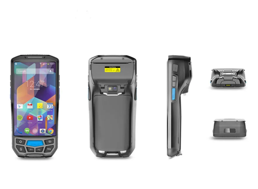 Leitor de qr Código de Barras Terminal com Impressora Code Wifi Bluetooth Gps Câmera Nfc Rugged Handheld Android Pos Térmica Pda 1d 2d 4g 10 Cheap Scanners