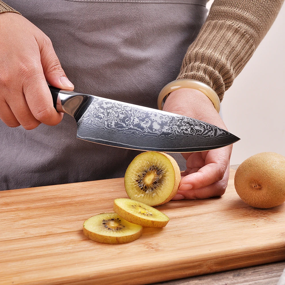 SUNNECKO Профессиональный 6,5 ''нож шеф-повара 73 слоя дамасской стали кухонные ножи японский VG10 ядро лезвие G10 ручка резак нож