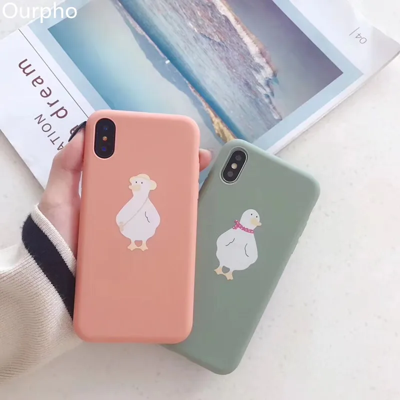 Ourpho толстый ТПУ чехол для телефона iphone 6 6s 7 8 plus летний основной Morandi или X XR XS