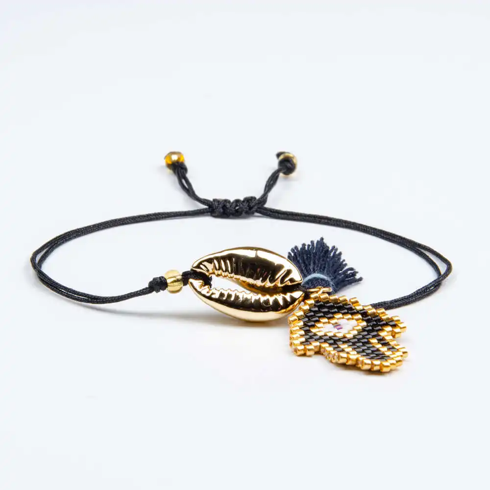Go2boho MIYUKI браслет сглаза браслеты Золотая оболочка для женщин Delica ювелирные изделия Турецкий Дурной глаз шарм браслеты ручной работы шнур