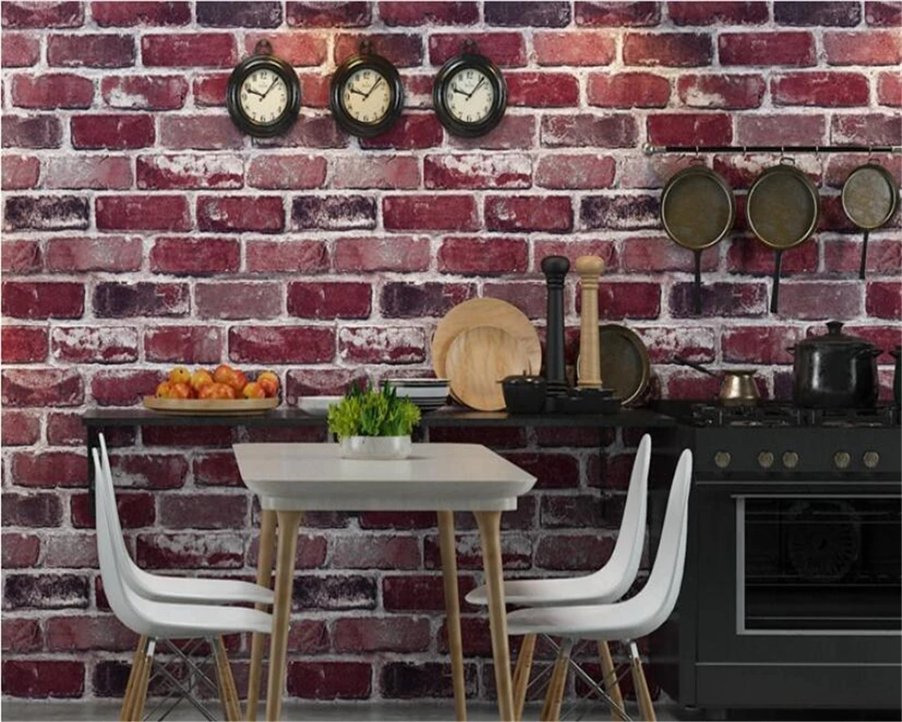 Beibehang Retro Villaggio Come Mattoni 3D Stereoscopico Negozio Di Mattoni Ristorante Papel De Parede Papier Peint Hudas Bellezza Tapety Bebang