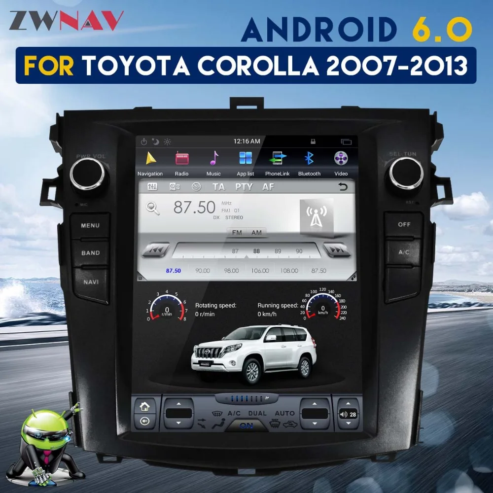 6 0 дюймовый автомобильный DVD плеер в стиле Tesla на Android 10 4 без GPS навигатора для Toyota