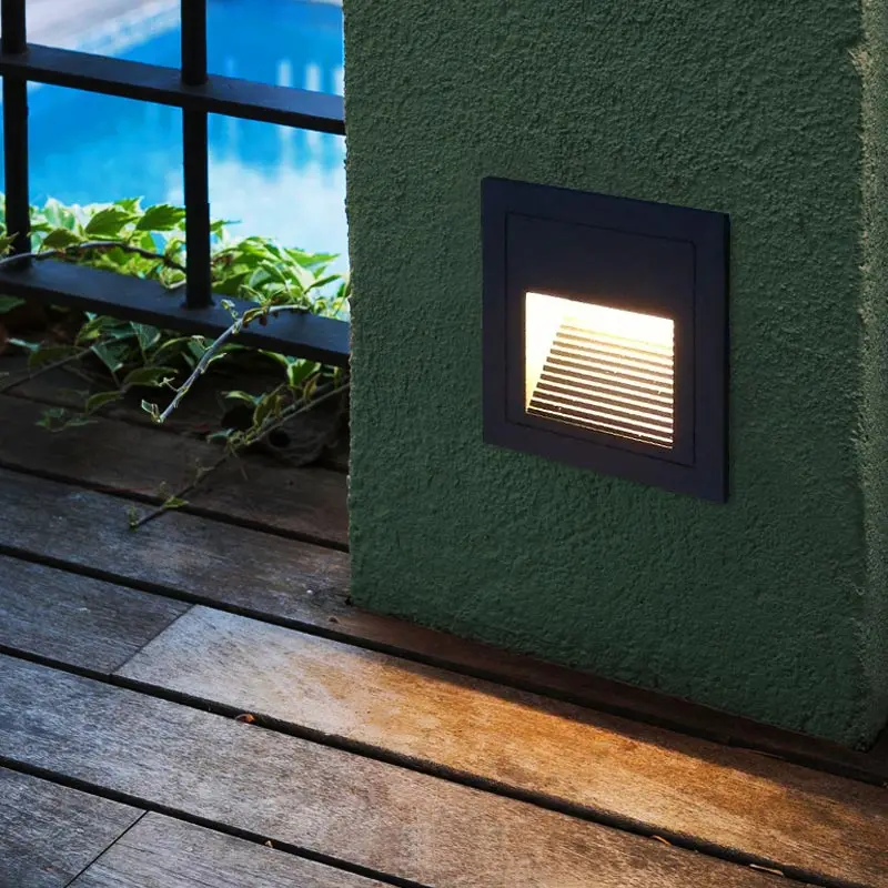 

Waterproof LED Sensor Outdoor Walkway Light Lamp Whit IP65 Aluminum Square Wall Mounted For Home Garden Path Street Patio