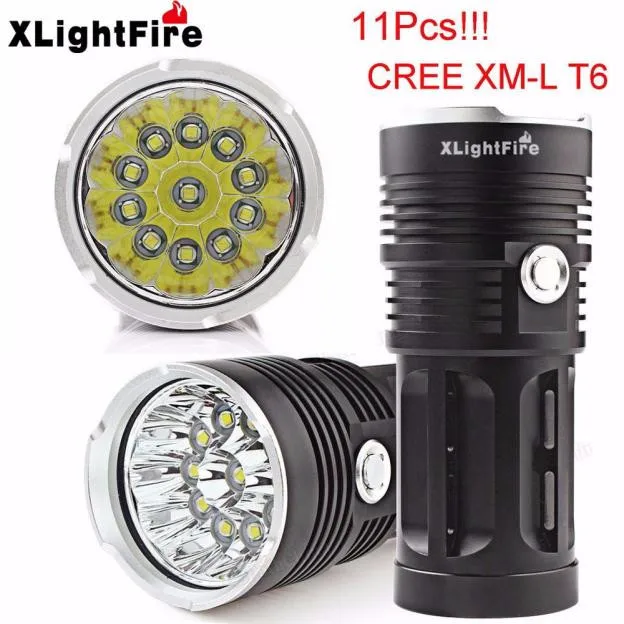 

Hot Fashion High Quality XLightFire 28000LM 11 x CRE XML T6 LED Hunting Flashlight 4 x 18650 Lamp Torch Drop Shipping