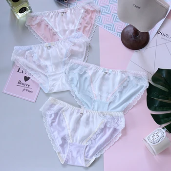 

buttocks underwear women lace fabric thin sexy cotton files lovely string culotte femme calcinhas para mulheres seamless panties