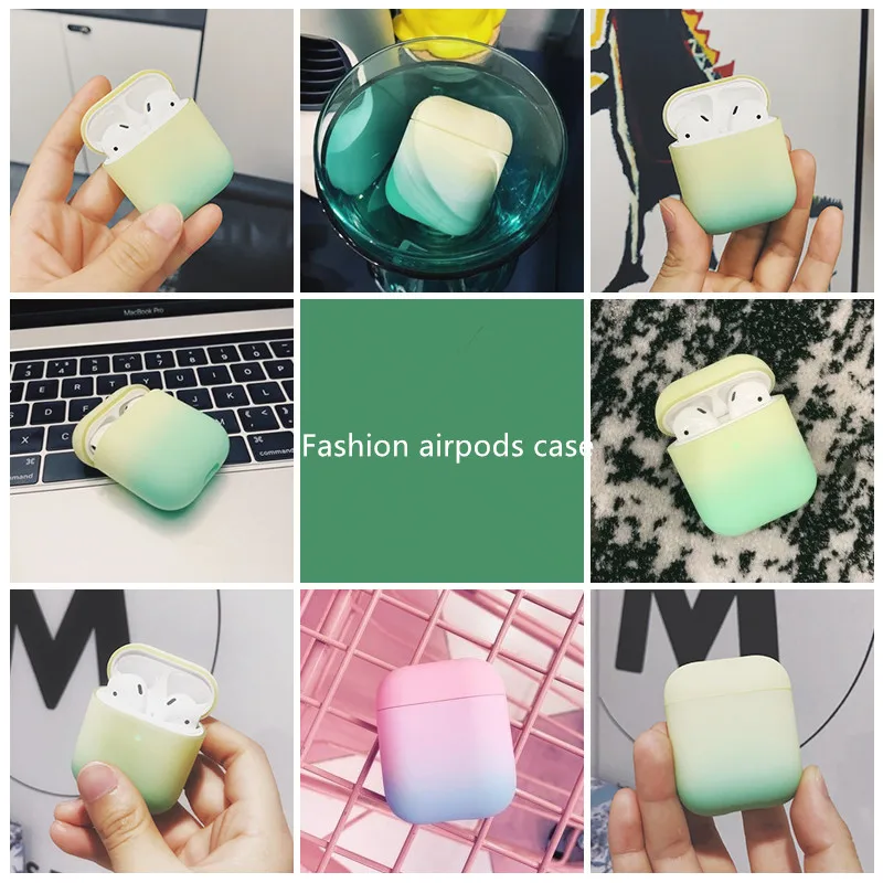 New Fashion Gradient PC Hard Case for Apple Airpods 1 2 Case Bluetooth Earphone Accessories Charging Box Bag New Fashion Gradient PC Hard Case for Apple Airpods 1 2 Case Bluetooth Earphone Accessories Charging Box Bag