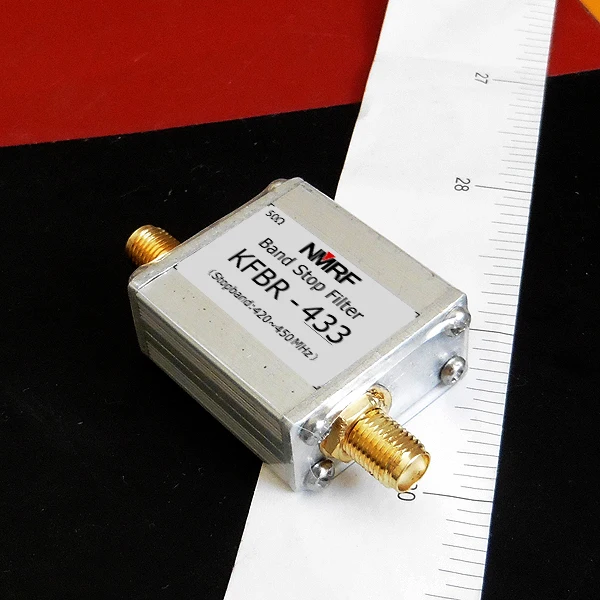 

420~450MHz band stop filter, 433MHz ISM signal, SMA interface.