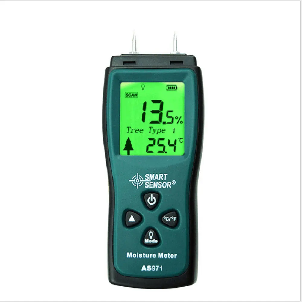 Измеритель влажности древесины высокого точный тестер анализатор влажности AS971