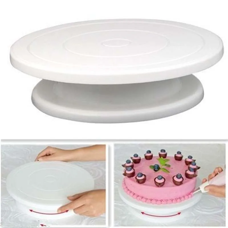 Cakes Decorating Tools Rotating Cake Stand Sugar Craft Turntable Platform Cupcake Swivel Plate Revo