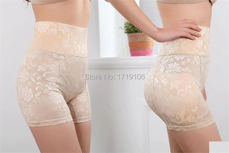 Женские мягкие трусики Butt Lift Booty Enhancer поддельные ягодицы колодки хип задницу леди сексуальное нижнее белье кружево черный бежевый м, l, XL, XXL