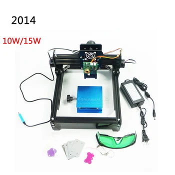 

10W/15W DIY cnc laser marking machine work area 14*20cm for stainless steel, wood ,aluminum etc metal material