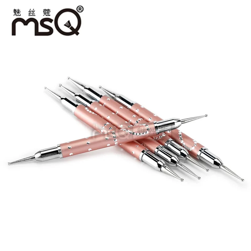 

MSQ Nail Art Design Brush Gel brush Tips Tool for Double Nail point flower pin tool ,professional nail art equipment/painting