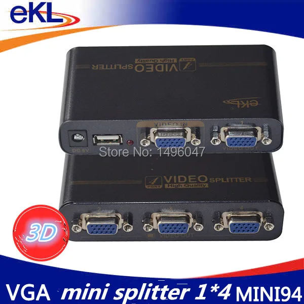 EKL 1 до 4 порта VGA video splitter дубликатор 1-in-4-out 350 МГц устройства cascadedable Сапоги