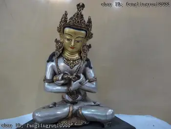 

Tibet classical Copper Silver gilt Vajradhara Vajrasattva Kwan Yin Buddha Statue