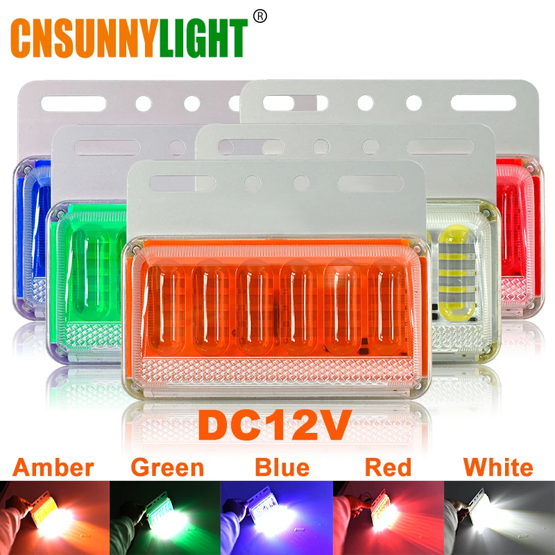 CNSUNNY светильник DC12V Автомобильный светодиодный грузовик Предупреждение сигнальный светильник 5 видов цветов 6D габаритный фонарь прицеп грузовик пикап Противотуманные фары парковка светильник Водонепроницаемый