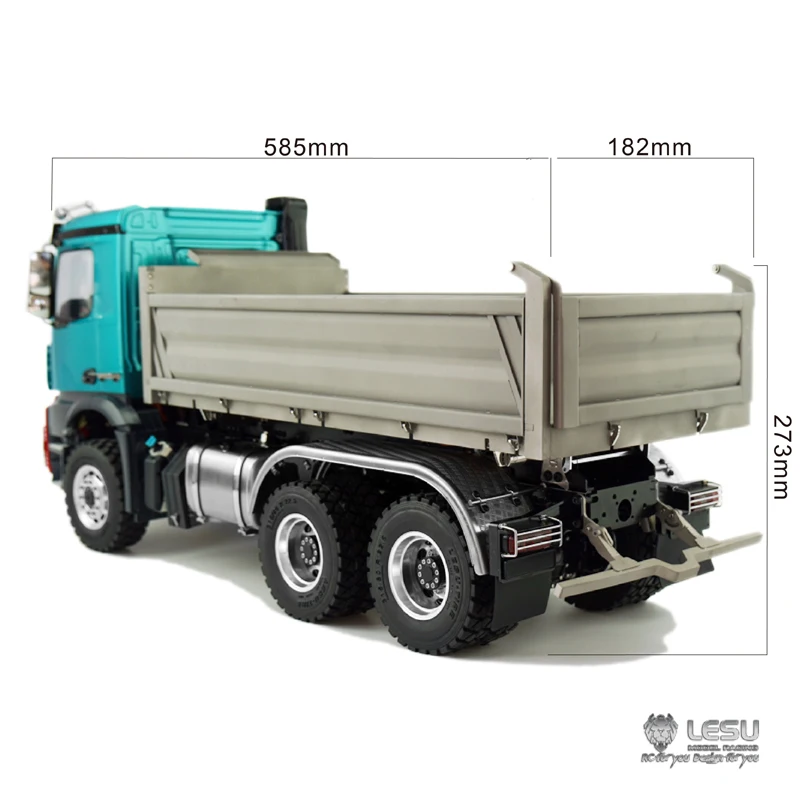 1/14 гидравлический трехсторонний самосвал Benz Actros 3348 полный привод 6x6 с высоким