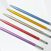 Профессиональная Татуировка Перманентный макияж бровей ручка двойная голова ручная Татуировка ручка микроблейдинг украшенная ручка брови инструменты для татуировок