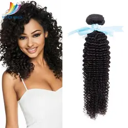 Sevengirl Kinly вьющиеся 10A натуральный цвет 1 комплект перуанские 100% человеческие волосы ткачество 10-30 дюймовые натуральные волосы утка для