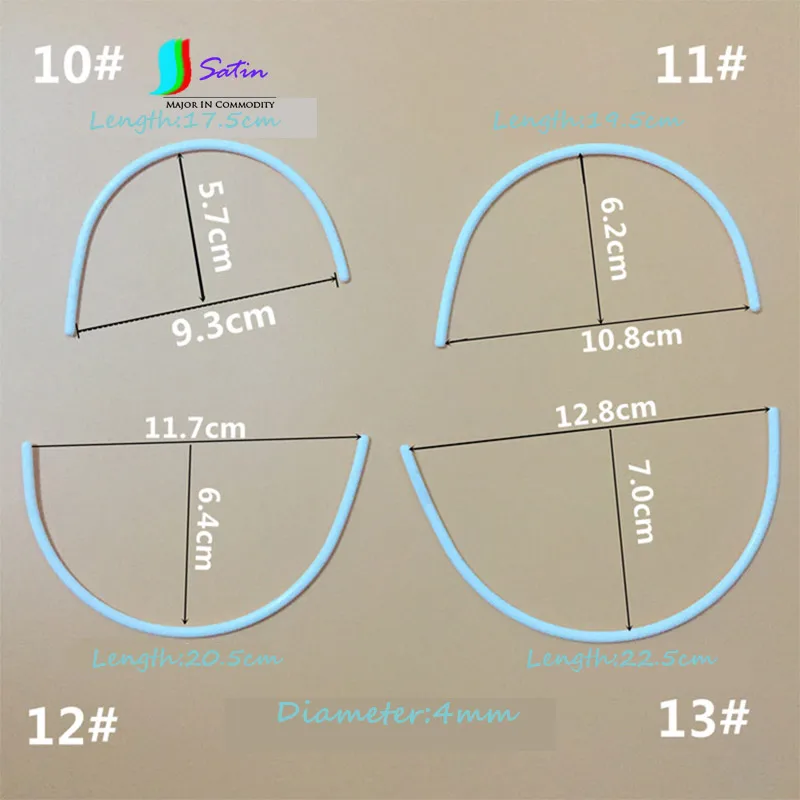 Полукруглое пластиковое нейлоновое нижнее белье, кольца для бюстгальтера, устойчивые опоры скелета, Швейные аксессуары для бюстгальтера S0188N