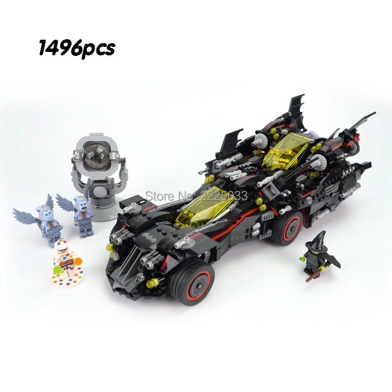 

compatible Legoinglys DC Comics Super Heroes Batman Movie - The Ultimate Batmobile 1496pcs Set Building Blocks Bricks Toys Gift