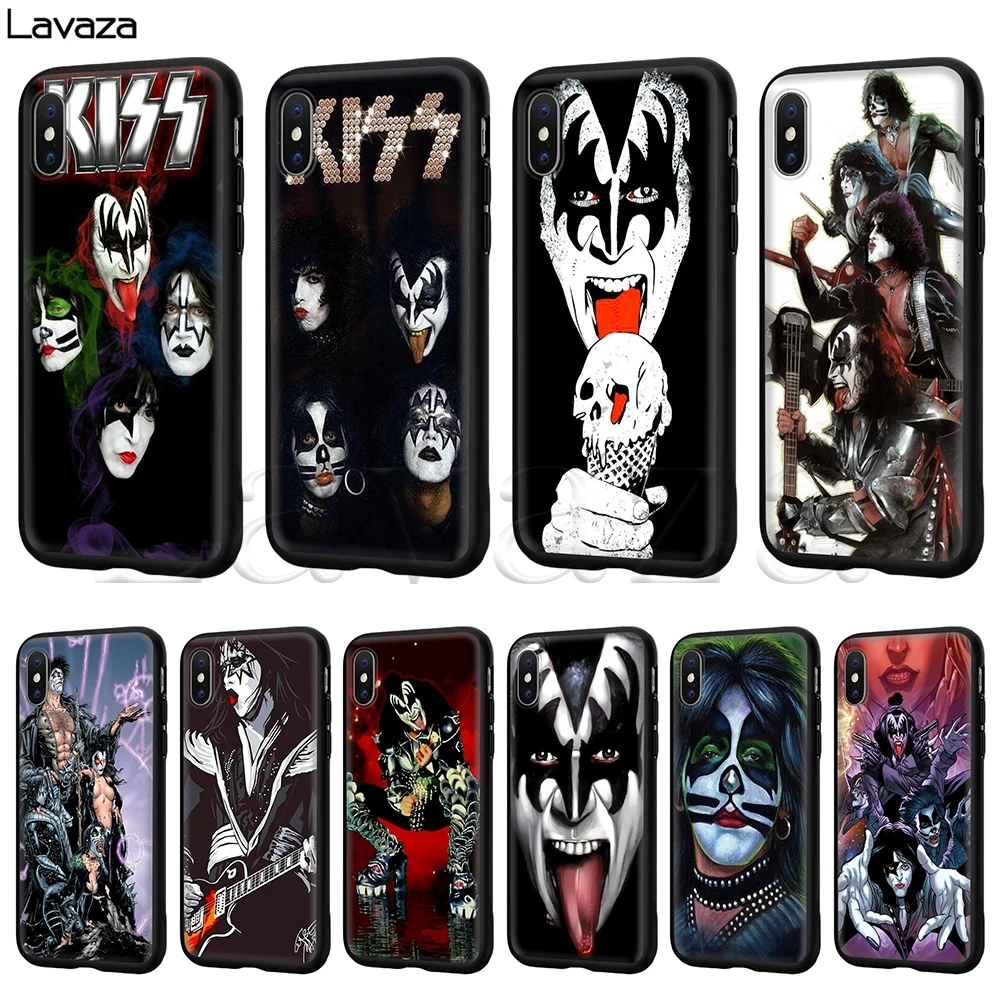 Lavaza рок-группы &quotKiss силиконовый мягкий чехол для iPhone 12 11 Pro XS Max XR X 8 7 6 6S Plus 5 5S SE |