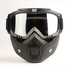 Cool Vintage Motorcycle helmet Goggle Mask Retro Mask Open Face Helmet Motos Half Helmet Protective Face Mask Shield head mounted welding helmet black against ultraviolet ray protective mask pc safety headgear face shield mask glasses
