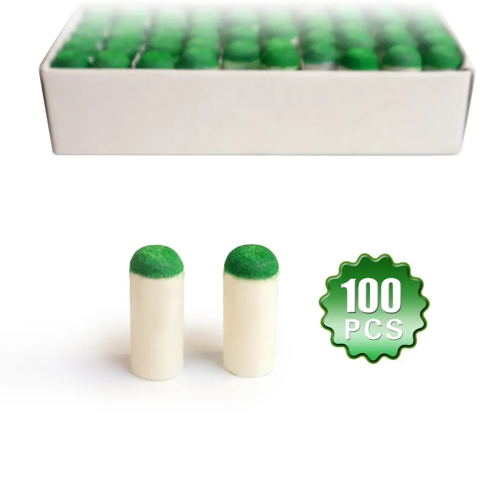 

100PCS Pool Cue Tips 9mm/9.5mm/10mm Billiard Pool Stick Billiard No-slip Replacement Billiard Cue Tip Accessory