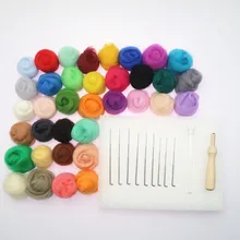 5gx36 цвета войлок ровинг ила для шерсти инструмент для валяния комплект волоконный материал с войлоком игольчатый набор ткачество рукоделие спиннинг наборы для ремесла