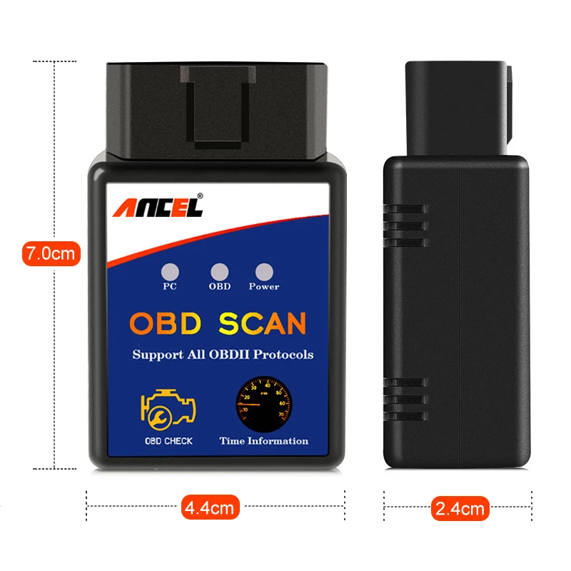 Автомобильный сканер ELM327 OBD2 Bluetooth OBD 2 считыватель кодов неисправности ELM 327