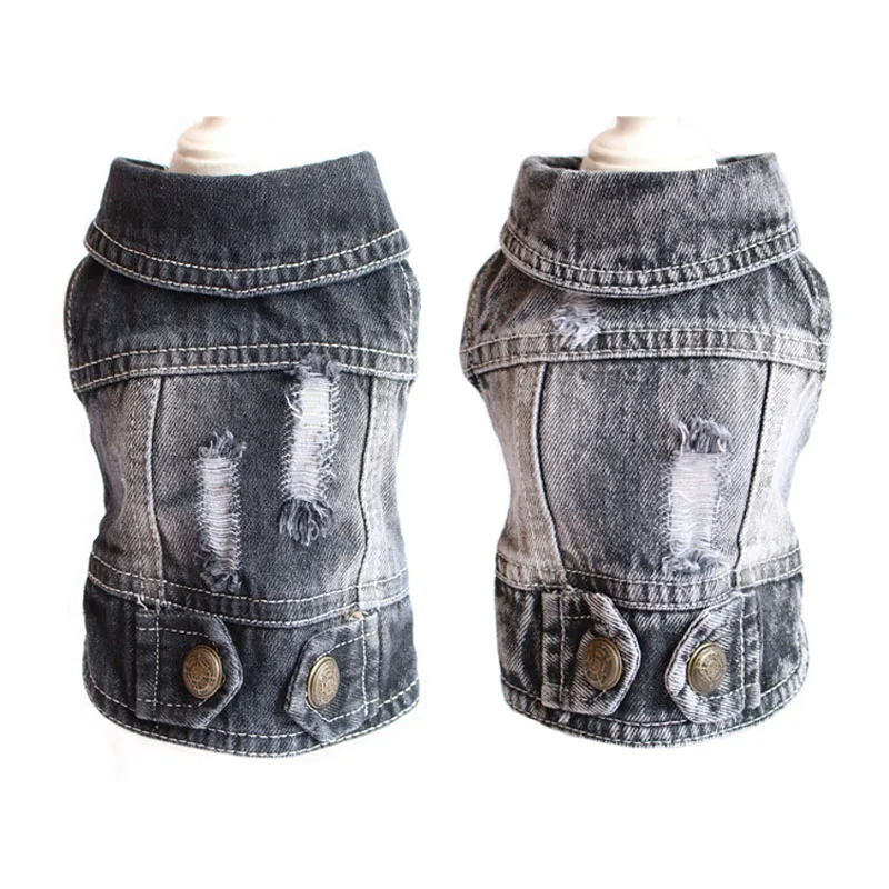 

Pet Dog Clothes For Small Dogs Jeans Clothes for Dogs Overalls Denim Vest All Match Cowboy Yorkshire Pug Bulldog Ropa Para Perro