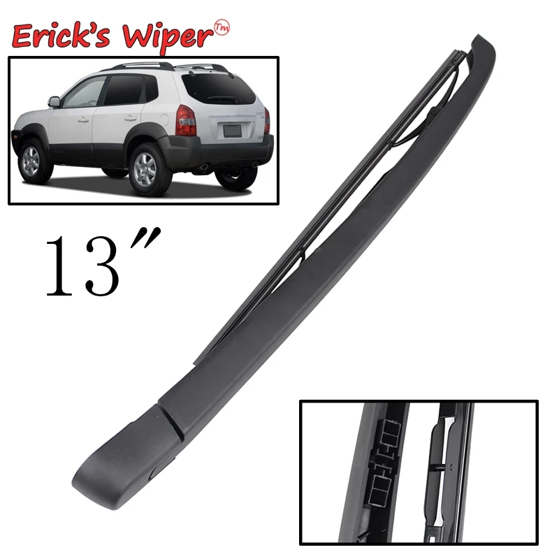 

Erick's Wiper 13" Rear Wiper Blade & Arm Set Kit For Hyundai Tucson 2004-2010 Windshield Windscreen Rear Window