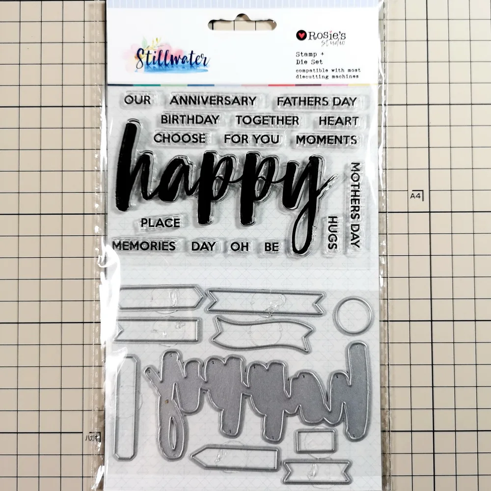 

CRZCrafter Clear Stamp and Metal Cutting Dies set Scrapbooking Cardmaking Journal Stamp and Cutting Dies