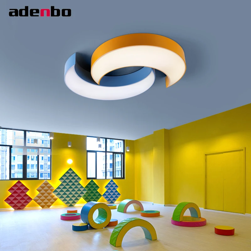 

Creative Moon Remote Control Kids Ceiling Lights LED Ceiling Lamp Electrodeless Dimmable Lighting White Blue And Yellow 45cm 21W