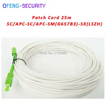 

Singlemode Simplex FTTH fiber optic jumper cord 25m SC/APC-SC/APC-SM(G657B3)-SX(LSZH) 3.0mm