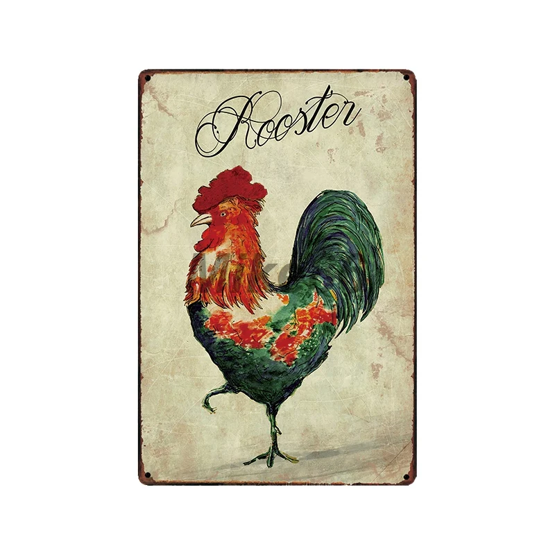 [Mike86] счастливые цыплята класть больше яиц металлический знак домашний магазин фермерский Декор Ретро настенный постер в виде животных Искусство 20*30 см FG-259 - Цвет: SA-3586