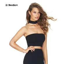 Высококачественные летние сексуальные женские черного, белого, телесного цвета красный Высокая шея без бретелек бинты Топы жилет DR382