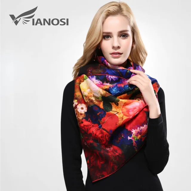[VIANOSI] Designer Winter Scarf Women Shawl Printing Wrap Luxury