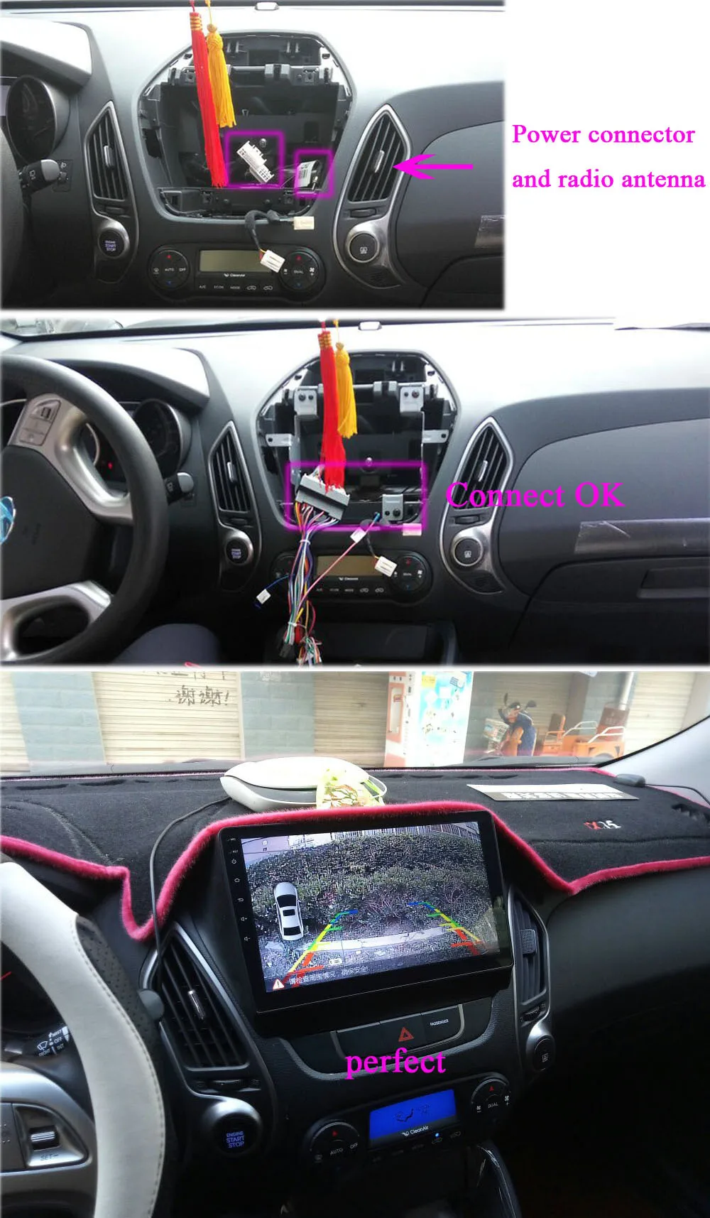 Android 2Din автомобильный DVD для Hyunda IX35 Tucson 2010- четырехъядерный 1024*600 Автомобильный Радио Видео плеер gps навигация